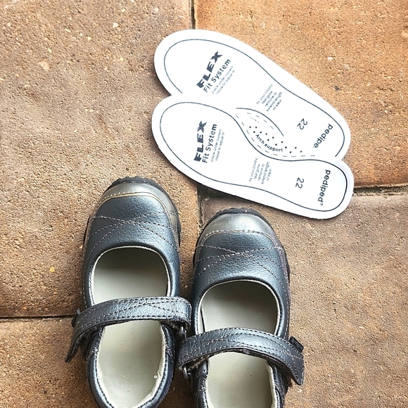 Pediped Bianca Flex Shoes for Walkers in Silver EU 22 - Picture 5 of 7